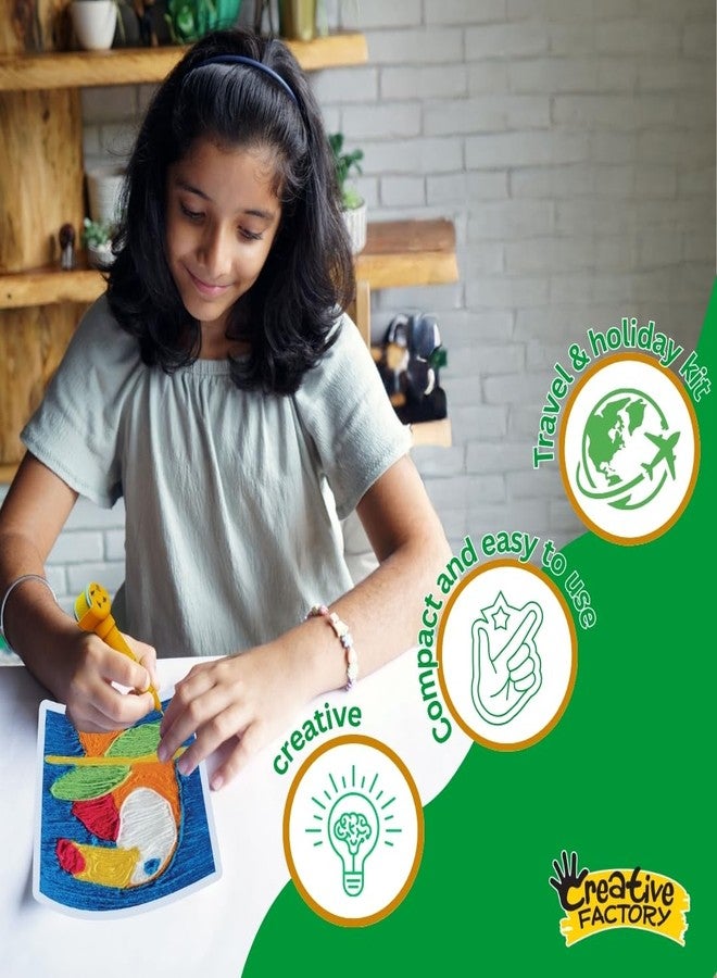 Zephyr Creative Factory Woolcro - Forest Friends, Art and Craft kit for Girls 5+, Yarn Craft, DIY kit, Travel Toys - Image 3